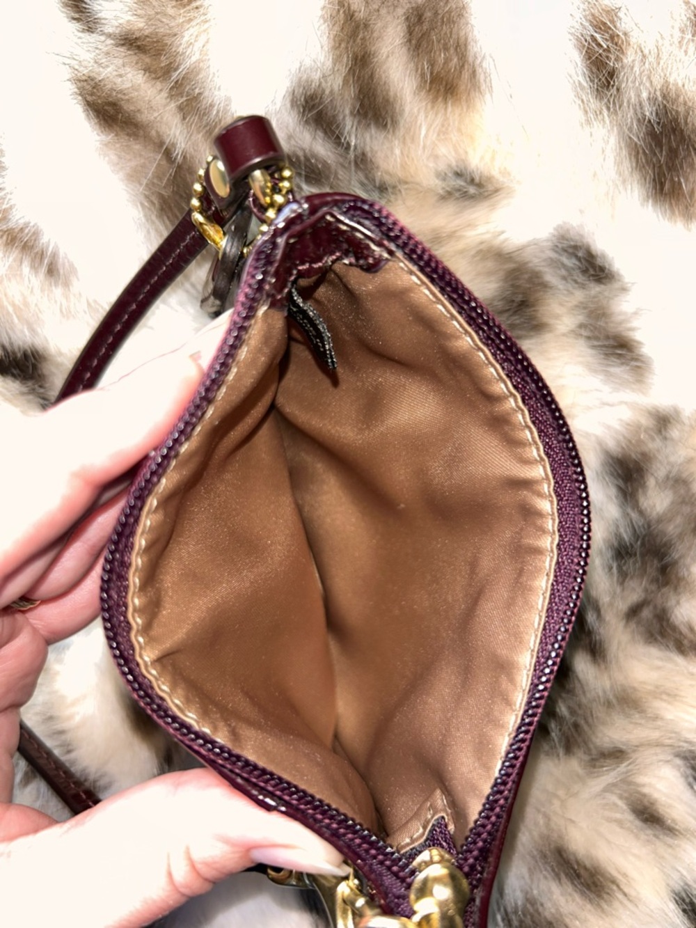 Coach Y2K Wristlet in Plum Shiny Patent Leather - Picture 9 of 11